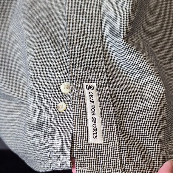 Gear For Sports Houndstooth Button Down Alcan Oswego Works Shirt Mens Sz XXL - Picture 5 of 11